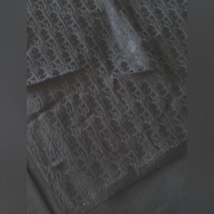 christian Dior black Monogram square scarf